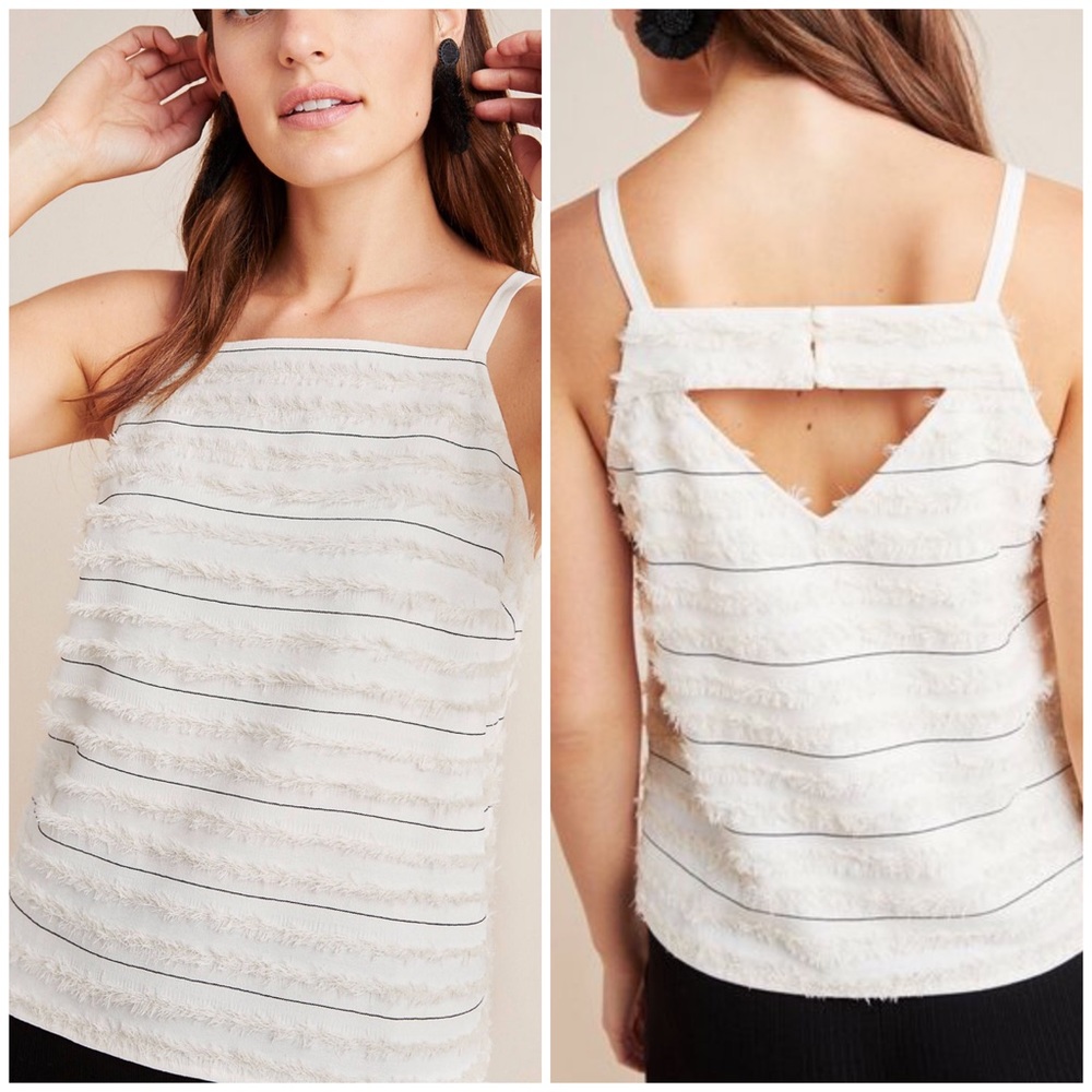 Anthropologie Maeve Quinn Textured Top Cami Sz 8